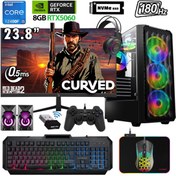 Resim XASER Xsr1117 i5 12400F 32GB Ram 1TB M.2 NVMe SSD 8GB RTX5060 23.8" 180Hz Oyuncu Bilgisayarı 