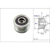 Resim VALEO 588025 Alternatör Kasnağı Mercedes A 160 170 180 200 B 180 200 C 200 Colt 04-12 1.5D 