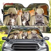 Resim Sevimli Kedi Araba Güneşlik Perde - UV Koruma Rüzgar Çerçevesi Emme Kupası ile, Kedi Sevdalıları için Mükemmel Hediye, Ürün Detaylarını Görünce Güneş Koruma Alabilirsiniz. 