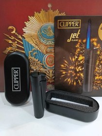 Resim Clipper Metaljet Pürmüzlü Hediyelik Şık Çakmak 