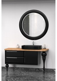 Resim Prestige 140 Cm Siyah Lavabolu Banyo Dolabi - Siyah ( Boy Dolap Hariç) Çok Renkli 