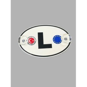 Resim L Harıfı Etiketçilere Özel Pleksi Oval Arma Vantuzlu 