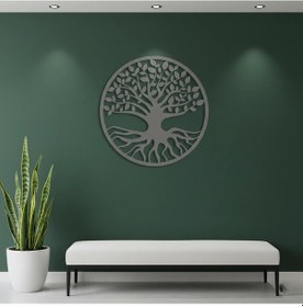 Resim Hayat Ağacı Ve Kuşlar Metal Duvar Tablosu Doğal Temalı Dekor 