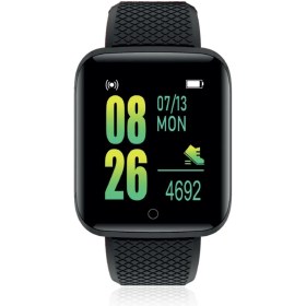 Resim Polosmart PBS153 Titreşimli Adım Sayar Müzik Kontrol Spor Mod Bluetooth Akıllı Saat Siyah 