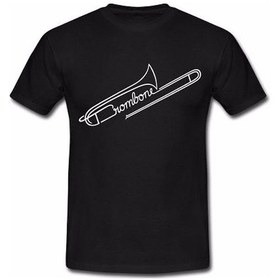 Resim Herşey Nota Trombon Unisex Tshirt 001 