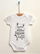 Resim Genel Markalar Unisex Bebek Beyaz Herkes Bıksa Benden Teyzem Bana Doymaz Baskılı Body Zıbın Acb0011 