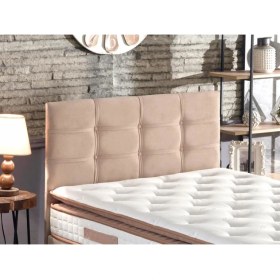 Resim Niron Yatak Polo Tek Kişilik Yatak Başlığı - 120 cm Sütlü Kahve Kumaş Başlık 
