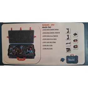Resim Stech End SXS402-20 V 4'lü Akülü Set 