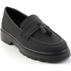 Resim Siyah Kadın Loafer Ayakkabı K01536105137 Siyah 
