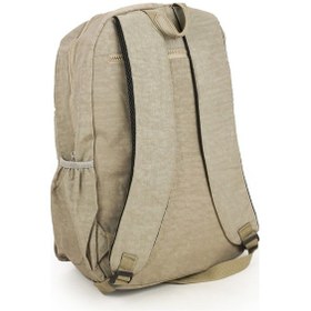 Resim İmaks 571 Krinkıl / Klinkır Su Geçirmez Hafif Çok Gözlü Spor, Seyahat, Okul, Laptop Sırt Çantası Bej 1g Bej 