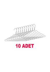 Resim Tel Elbise Askısı 10lu Kıyafet Pantolon Askısı 5408 