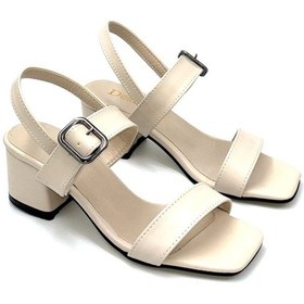 Resim Kindep Desniy Topuklu Kadın Sandalet Bej Bej 