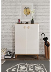 Resim Simple Ayakkabılık Çok Amaçlı Dolap Mutfak Kiler Balkon Ekru Ceviz 