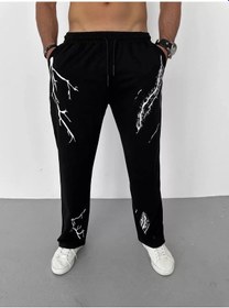 Resim Unisex Dijital Baskılı Eşofman Altı - Siyah 001 