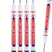 Resim Ahşap, Plastik, Cam, Metal, Karton için 4 adet Uzun Uçlu Kalıcı Marker Seti - Boyama, Çizim, İşaretleme, Renklendirme, Eskiz yapmak için Orta Uçlu Derin Delikli Marker Kalemler 