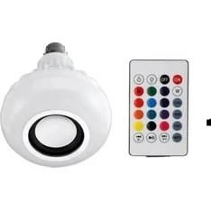 Resim Pazariz Bluetooth Hoparlörlü Kumandalı Rgb Akıllı LED Ampul 