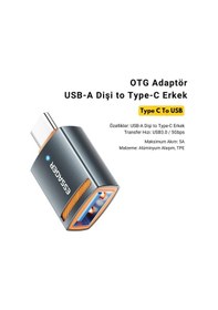 Resim Essager Led Işıklı Type-c To Usb 3.0 Dönüştürücü Adaptör Mini Otg Usb3.0/5gbps Type-c Usb Çevirici Dönüştürücü 