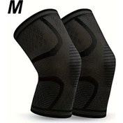 Resim Elmpaly Siyah M Bacak Destek Kılıfı Nefes Alabilir Dayanıklı Koşu Spor 