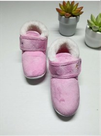 Resim Çocuk Tam Ortopedik Cırtlı Kürklü Kreş Anaokulu Ev Panduf Bot Pembe 