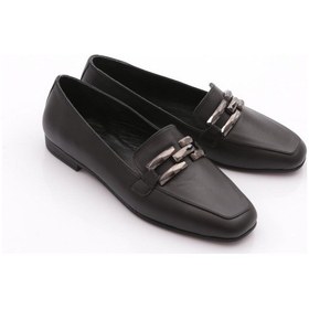 Resim Dgn 701 Kadin Aksesuarli Loafer Ayakkabi Siyah 