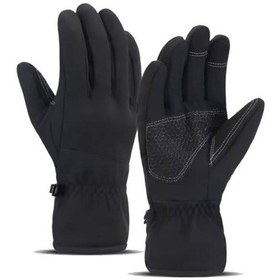 Resim Single Sword Softshell Soğuk, Rüzgar Ve Su Geçirmez Touch Uyumlu , Motorcu Ve Koruyucu Koruyucu Eldiven 
