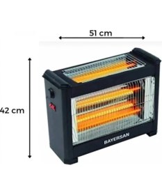 Resim MiraLive Şömine Tipi Isıtıcı Soba 1800W 