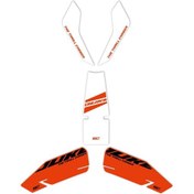 Resim GP Kompozit KTM Duke 250 2024 Uyumlu Tank Pad Seti Beyaz 