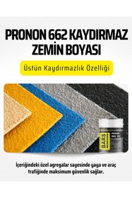Resim BARS Kaydırmaz Zemin Boyası Pronon 662 | Beton Asfalt Metal Için | Hızlı Kuruyan Boya - Ral: 3016 