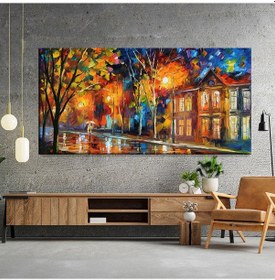 Resim Yağmurlu Caddeler Kanvas Tablo 