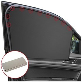 Resim Lemestar Siyah 10'lu Güçlü Mıknatıslı Tam Gölgelik Oto Perde, Manyetik Oto Güneşlik, Ön/yenir Koltuk İçin, Tamamen Işığı Engelliyor 