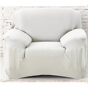 Resim Beyaz Streç Polyester Kanepe Koltuk Kılıfı Dekoratif Oturma Odası Toz Geçirmez Kanepe Kılıfı Ve Koruyucu Kılıf 