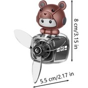 Resim Pervaneli Klima Süsü Oto Koku Klipsi Siyah Uçaklı Kahverengi Pilot Hava Ferahlatıcı Maskot 1 Adet 