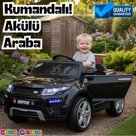Resim Raptor GT Siyah Uzaktan Kumandalı 4X2 12 Volt Akülü Araba - RC Land Rover Akülü Araba Range Rover 