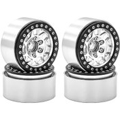 Resim Shineyee 1/10 Ölçekli Rc Tırmanma Araçları İçin 4 Adet 1.9" Alüminyum Jant Gümüş Renk - Trx4, Axial Scx10 Uyumlu 