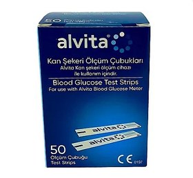 Resim Alvita Kan Şeker Ölçüm Çubuğu 50'li 