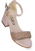 Resim Kiko Kids Heidi Vakko Günlük Kız Çocuk 3 Cm Topuklu Sandalet Abiye Ayakkabı 