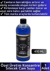 Resim Premium Yüksek Kaliteli İz Bırakmaz Canlı Görüş Sağlayan Oto Araç Konsantre Silecek Cam Suyu 410 Ml 
