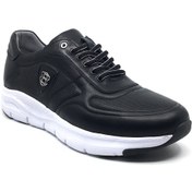 Resim Luis Figo %100 Hakiki Deri Rahat Ortopedik Erkek Günlük Yazlık Spor Büyük Numara Ayakkabı 45-50 Siyah 