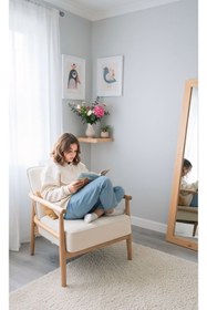 Resim nesia İcon Ahşap Berjer Masif Tekli Koltuk 