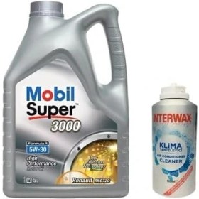 Resim Leaf Shop Super 3000 Formula R 5W30 Renault Araç Motor Yağı 5 L + 03047 Interwax Klima Temizleyici 