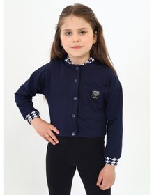 Resim Toontoy Kız Çocuk Hırka Lacivert 