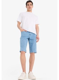 Resim DeFacto Regular Fit Jean Bermuda Şort A4805AX25SMNM39 