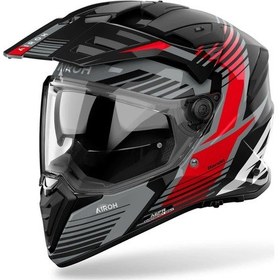 Resim Airoh Bandit Spicy Red Gloss Kask Kırmızı - Siyah 