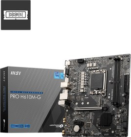 Resim PRO H610M-G DDR5 5600MHZ MATX 1700 MSI