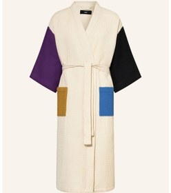 Resim Unisex Kimono Waffle 125 Cm Şal Yaka Çift Halkalı Kemerli Mor 