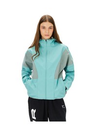 Resim Nike Trail Gore-tex Infinium Running Jacket Yağmur Geçirmez Bol Kesim Kapüşonlu Kadın Yağmurluk Yeşil Krem 