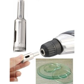Resim 14MM Mermer Granit Fayans Cam Yuvarlak Delme Panç Elmas Uç Yuvarlak Açma Matkap Için Karot 