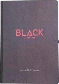 Resim New Notes Black Is New Red Ciltli Sert Kapak 120 Yaprak 17x24 Çizgili Defter Karışık 