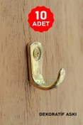 Resim sywoods Küçük Askı Sarı Dekoratif Tekli Bijuteri Askılık Aksesuarı 10 Adet 