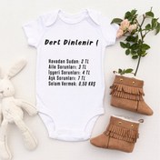 Resim TUĞBABABY Unisex Bebek Dert Dinlenir Baskılı Body Zıbın 